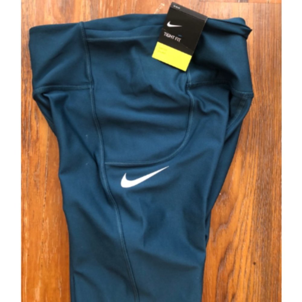 Teal Nike Leggings, Running Leggings, Workout